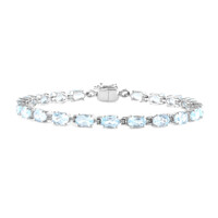 Bracelet en argent et Topaze bleu ciel