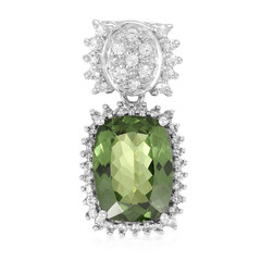 Pendentif en argent et Apatite chromifère