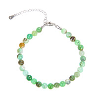 Bracelet en argent et Chrysoprase
