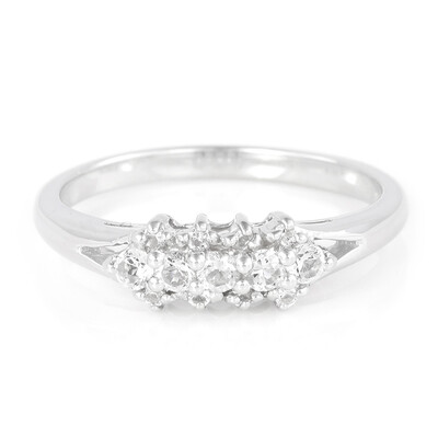 Bague en argent et Topaze blanche