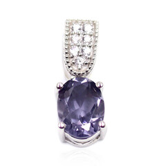 Pendentif en argent et Quartz Myrtille