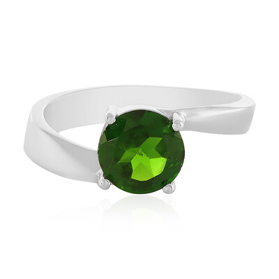 Bague en argent et Diopside de Russie