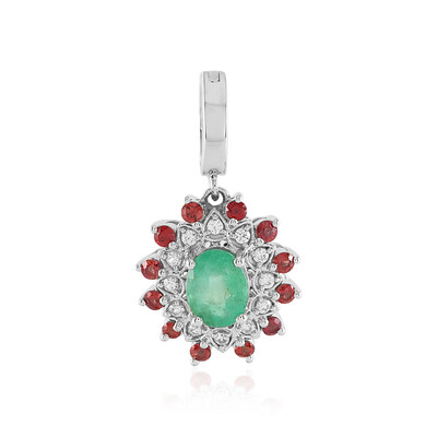 Pendentif en argent et Emeraude de Russie