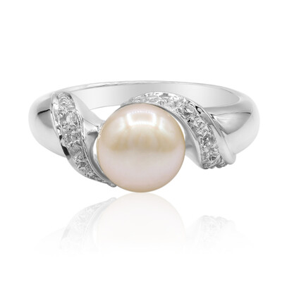 Bague en argent et Perle de culture d'eau douce