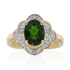 Bague en or et Diopside de Russie