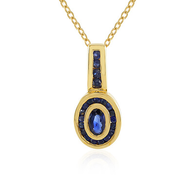 Collier en argent et Saphir bleu