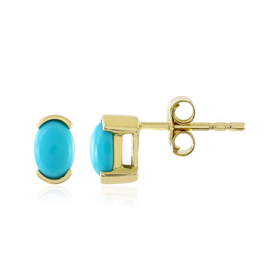 Boucles d'oreilles en or et Turquoise Sleeping Beauty