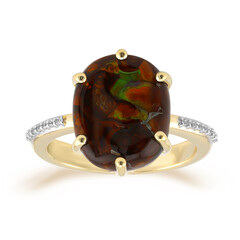 Bague en or et Agate de Feu