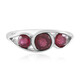 Bague en argent et Rubis de Madagascar