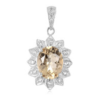 Pendentif en argent et Quartz champagne