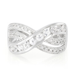 Bague en argent et Saphir blanc
