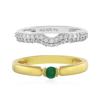 Bague en argent et Emeraude du Brésil