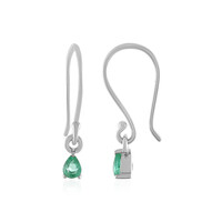 Boucles d'oreilles en argent et Emeraude d'Ethiopie