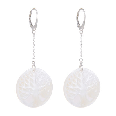 Boucles d'oreilles en argent et Nacre