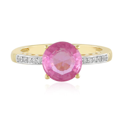 Bague en argent et Saphir rose de Madagascar