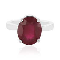 Bague en argent et Rubis de Madagascar