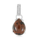 Pendentif en argent et Obsidienne acajou
