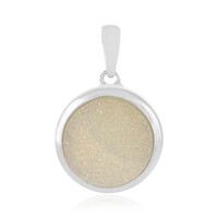Pendentif en argent et Agate étincelante perle