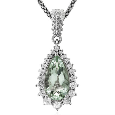 Collier en argent et Améthyste verte (Dallas Prince Designs)
