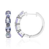 Boucles d'oreilles en argent et Tanzanite non chauffée
