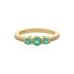 Bague en argent et Emeraude de Colombie