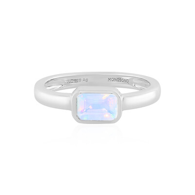 Bague en argent et Opale Welo (MONOSONO COLLECTION)