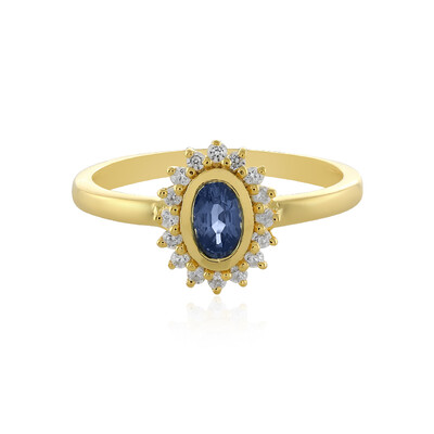 Bague en argent et Saphir bleu