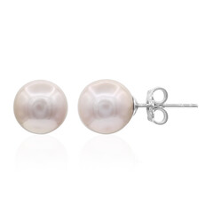 Boucles d'oreilles en argent et Perle Ming de couleur pourpre (TPC)
