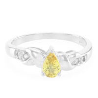 Bague en argent et Saphir jaune