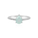 Bague en argent et Calcédoine d'eau