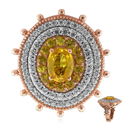 Bague en argent et Saphir jaune (Dallas Prince Designs)