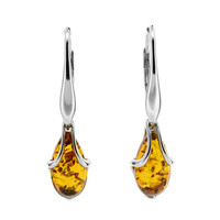 Boucles d'oreilles en argent et Ambre baltique
