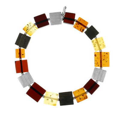 Bracelet en argent et Ambre baltique (dagen)