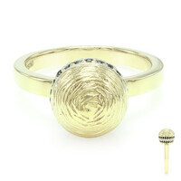 Bague en argent et Spinelle noir