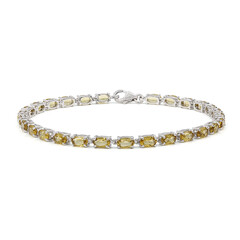 Bracelet en argent et Quartz champagne