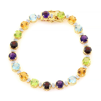 Bracelet en argent et Améthyste de Zambie