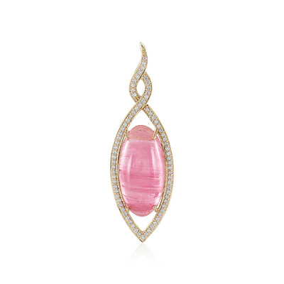 Pendentif en or et Tourmaline œil-de-chat (de Melo)