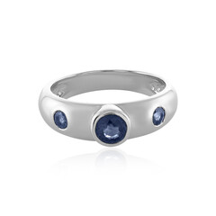 Bague en argent et Saphir bleu