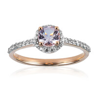 Bague en or et Béryl rose non chauffé