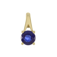 Pendentif en or et Saphir bleu de Madagascar
