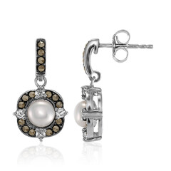 Boucles d'oreilles en argent et Perle de culture d'eau douce