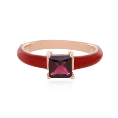 Bague en argent et Grenat Rhodolite framboise