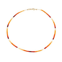Collier en or et Opale de Feu du Mexique