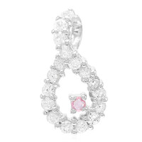 Pendentif en argent et Saphir parme