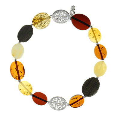 Bracelet en argent et Ambre baltique (dagen)