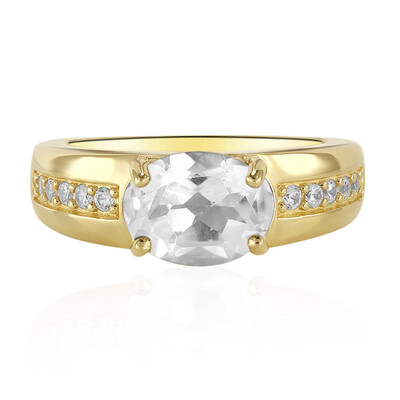 Bague en argent et Topaze blanche