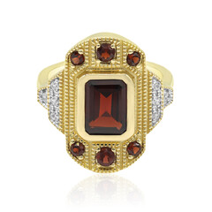 Bague en argent et Grenat du Mozambique