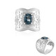 Bague en argent et Topaze bleu de Londres (Dallas Prince Designs)
