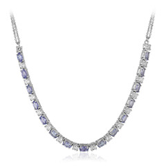 Collier en argent et Tanzanite