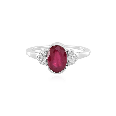 Bague en argent et Rubis de Madagascar